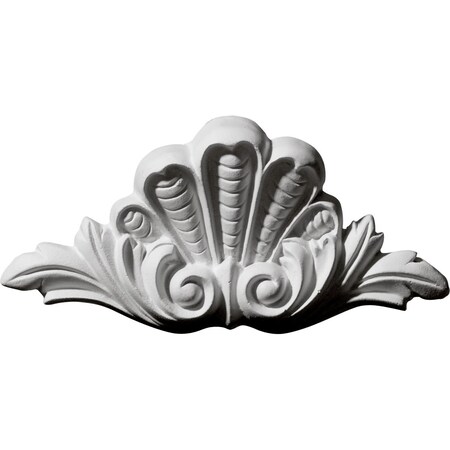 Ekena Millwork 5 1/2"W x 2 3/4"H x 3/4"P Bordeaux Leaf Center Onlay ONL05X02X01BO